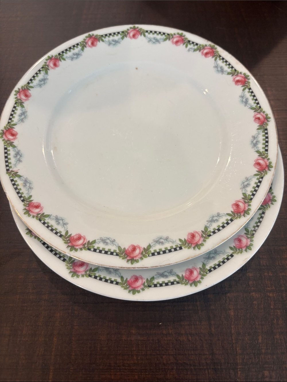 Vintage KPM Germany Porcelain Plate Set of 2